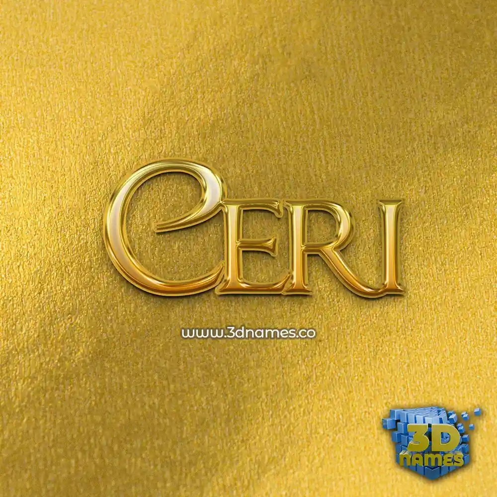 ceri in All Gold style - 3D name wallpaper