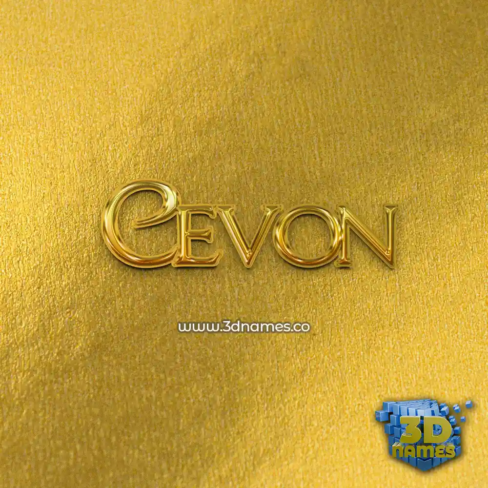 cevon in All Gold style - 3D name wallpaper