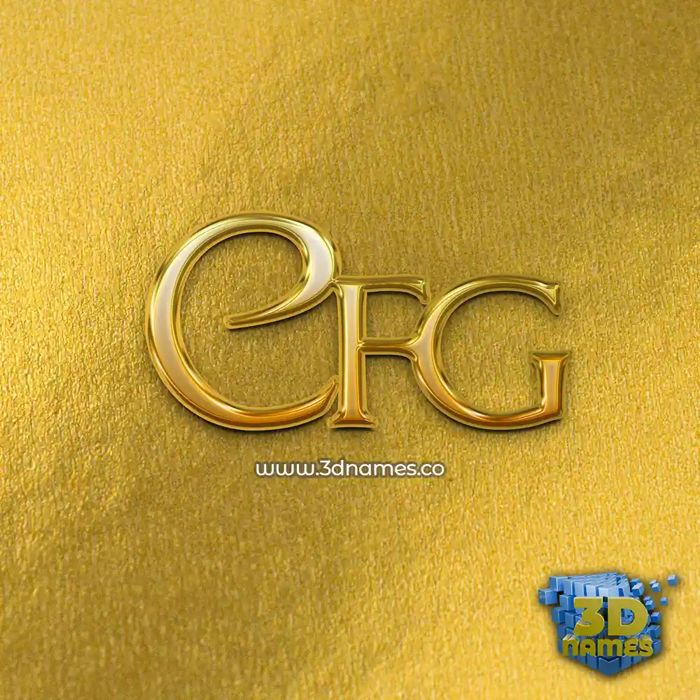 cfg in All Gold style - 3D name wallpaper