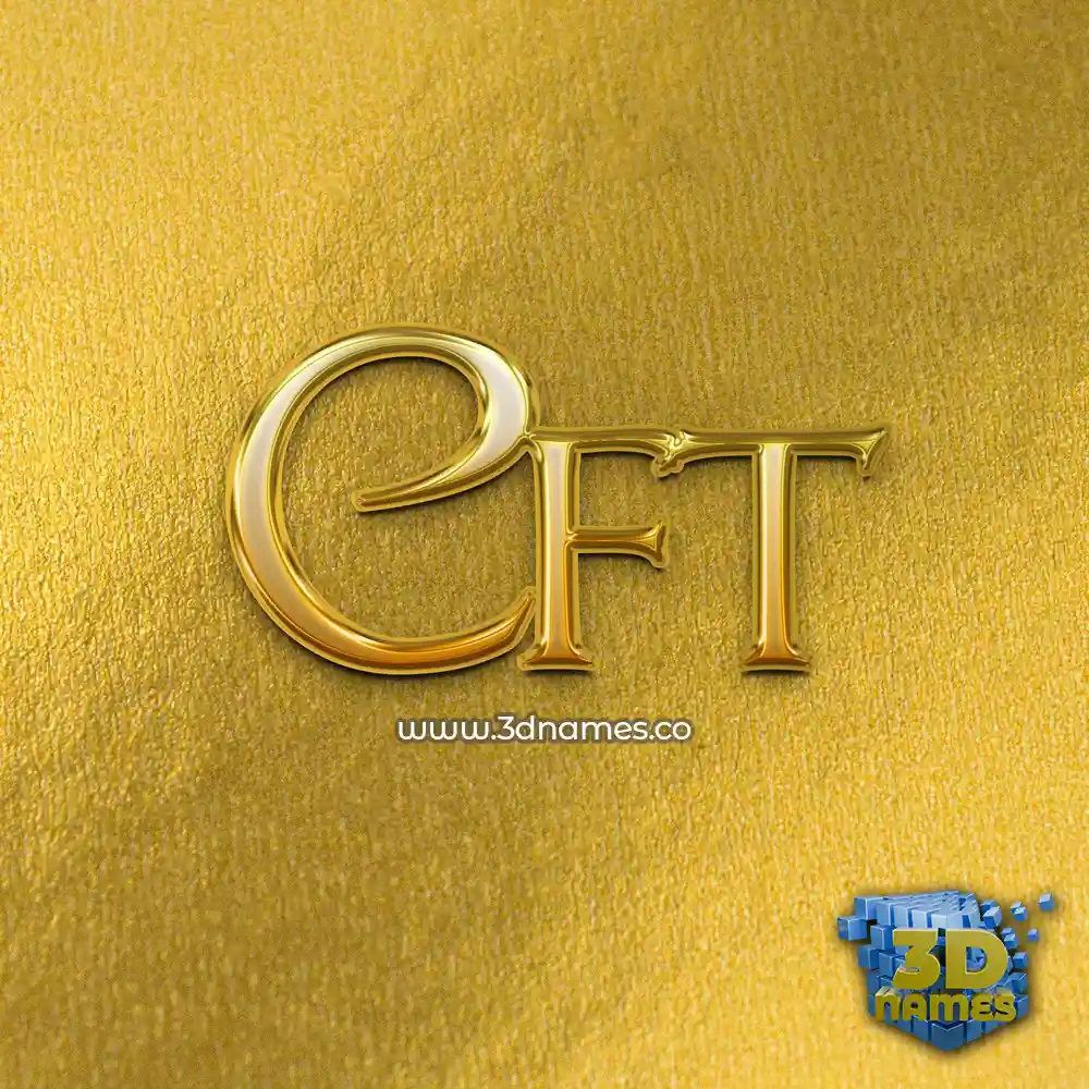 cft in All Gold style - 3D name wallpaper