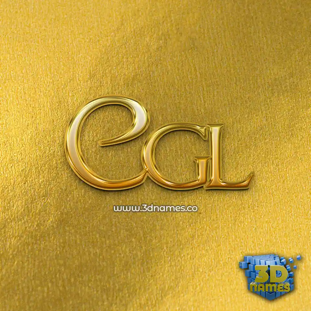 cgl in All Gold style - 3D name wallpaper