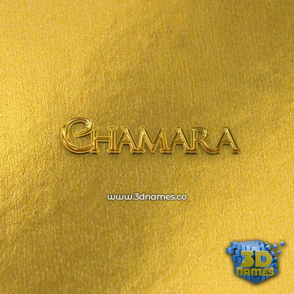 chamara in All Gold style - 3D name wallpaper