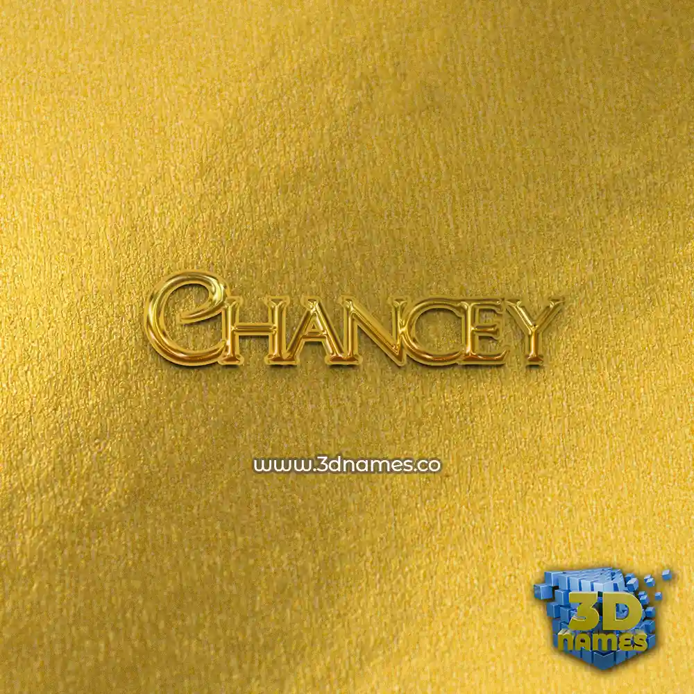chancey in All Gold style - 3D name wallpaper