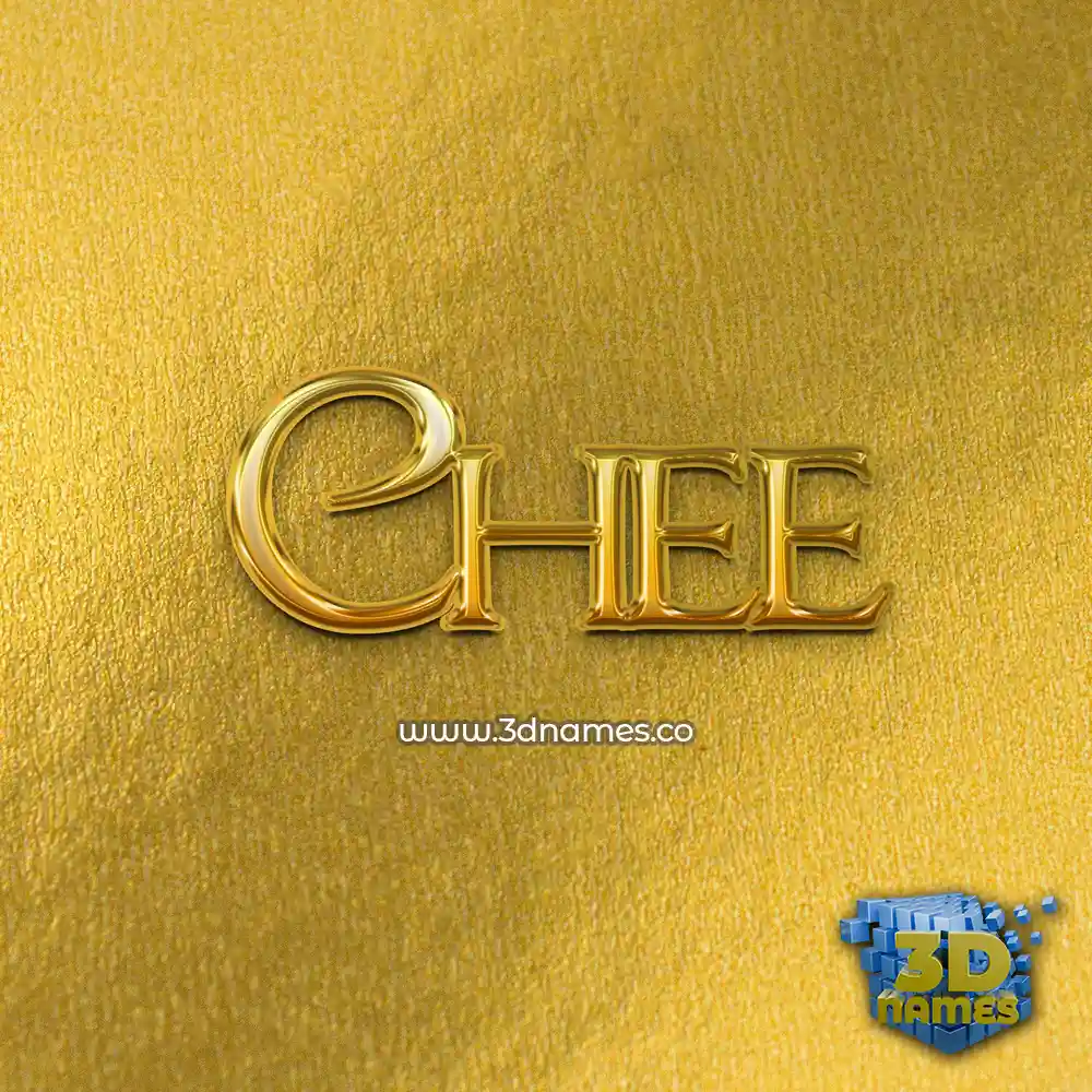 chee in All Gold style - 3D name wallpaper