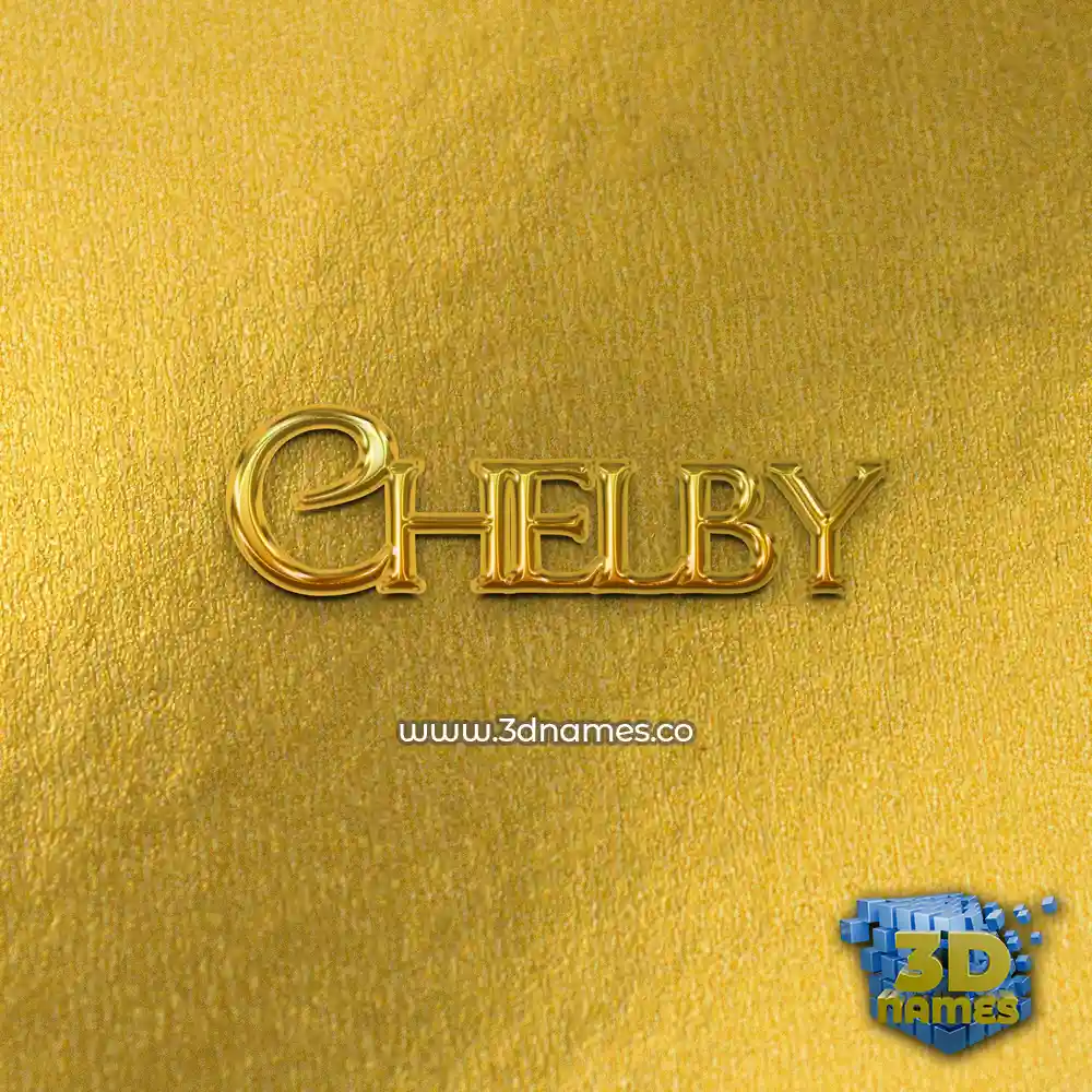 chelby in All Gold style - 3D name wallpaper