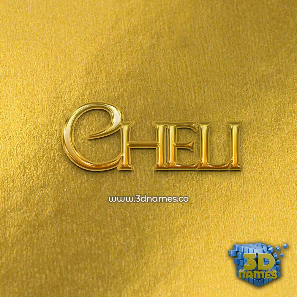 cheli in All Gold style - 3D name wallpaper