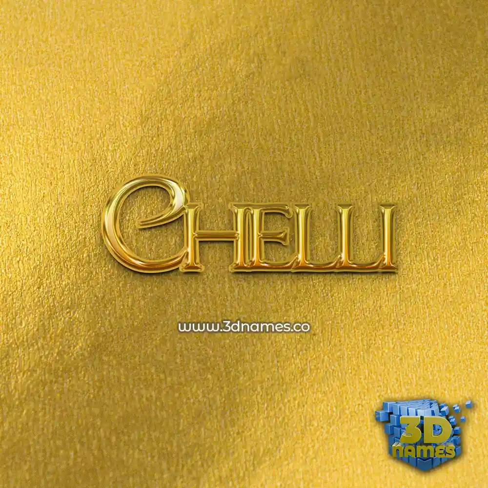 chelli in All Gold style - 3D name wallpaper