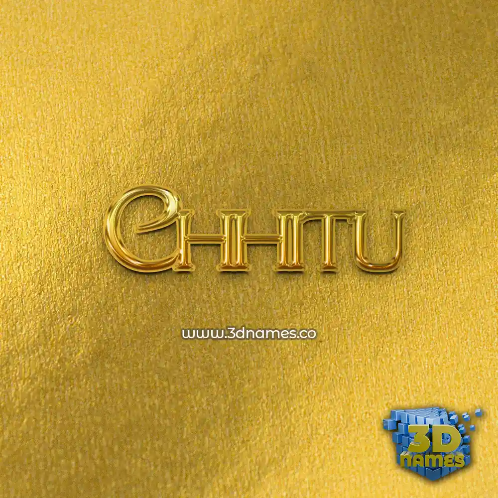 chhitu in All Gold style - 3D name wallpaper