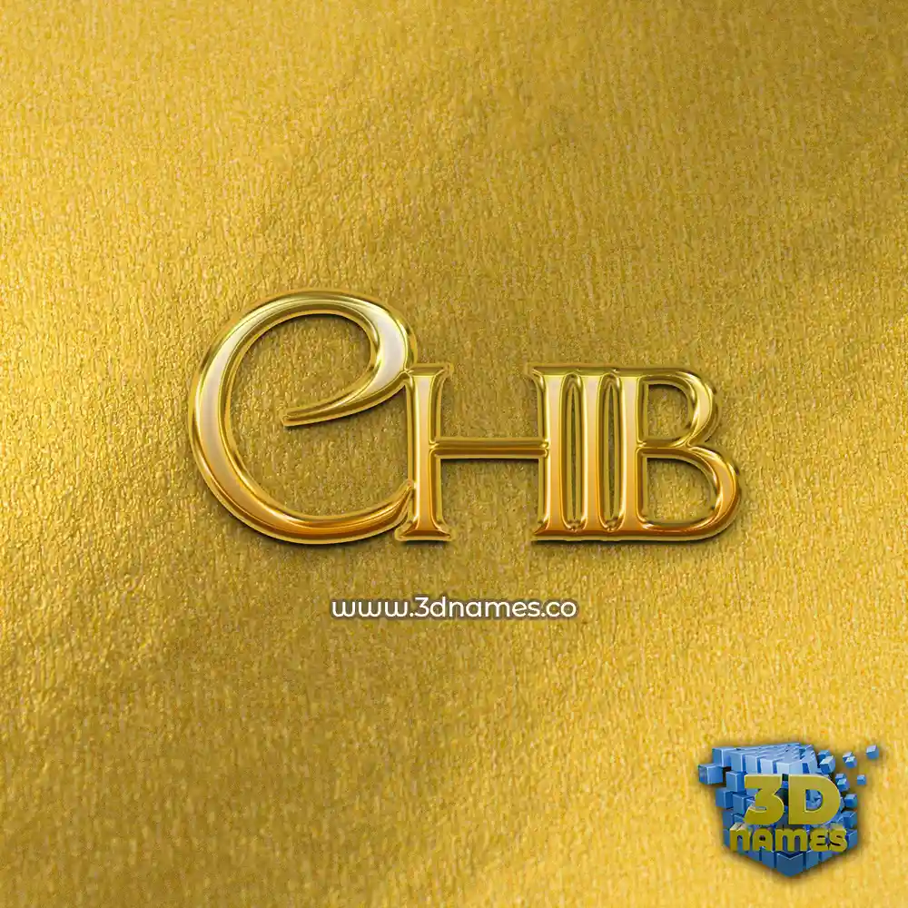 chib in All Gold style - 3D name wallpaper