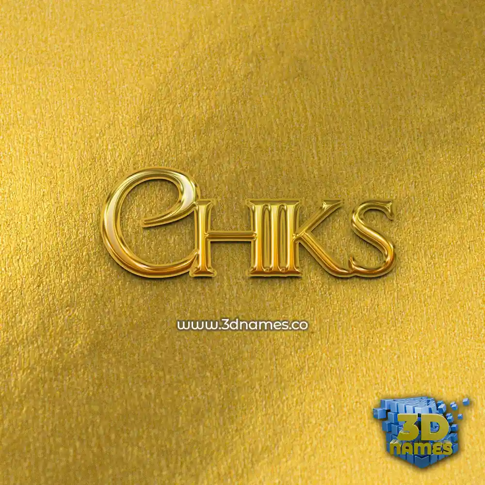 chiks in All Gold style - 3D name wallpaper
