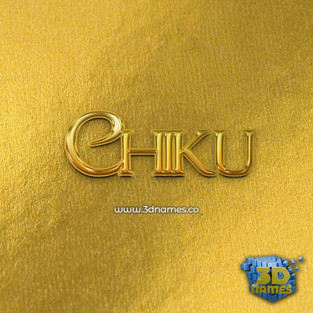 chiku in All Gold style - 3D name wallpaper