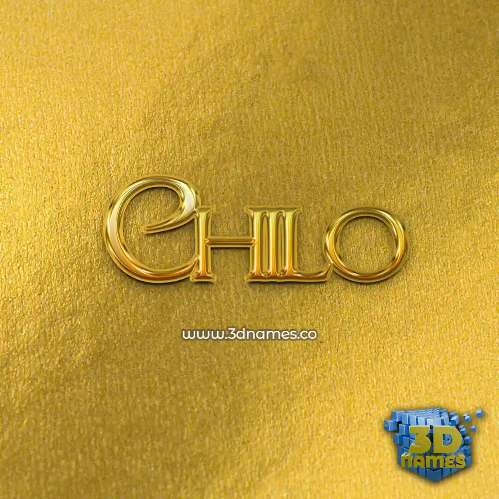 chilo in All Gold style - 3D name wallpaper