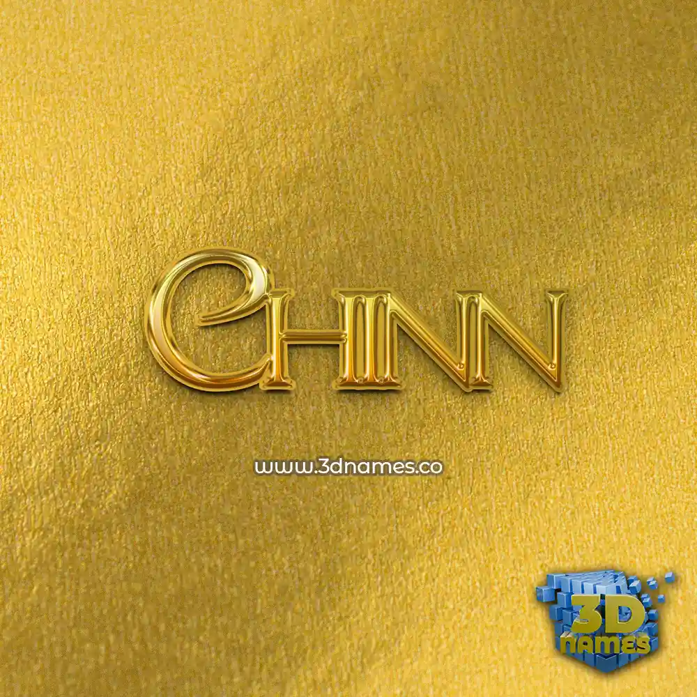 chinn in All Gold style - 3D name wallpaper