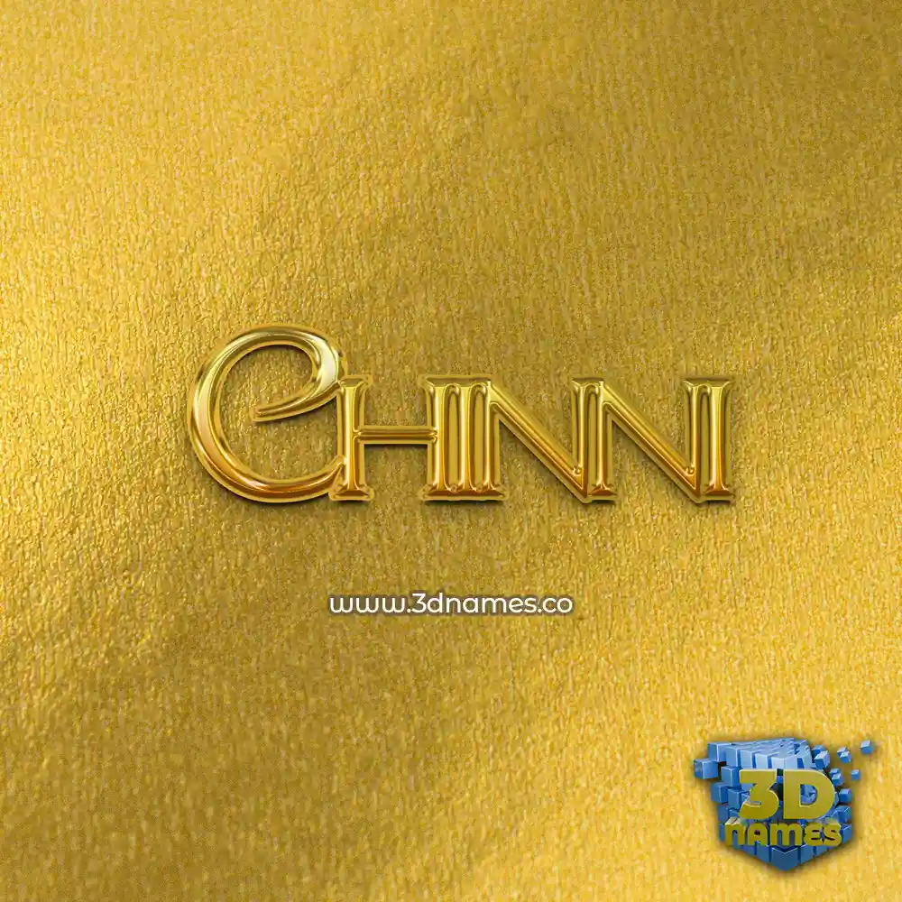 chinni in All Gold style - 3D name wallpaper
