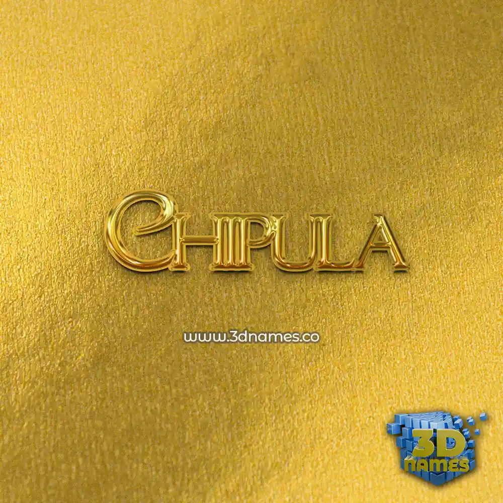 chipula in All Gold style - 3D name wallpaper