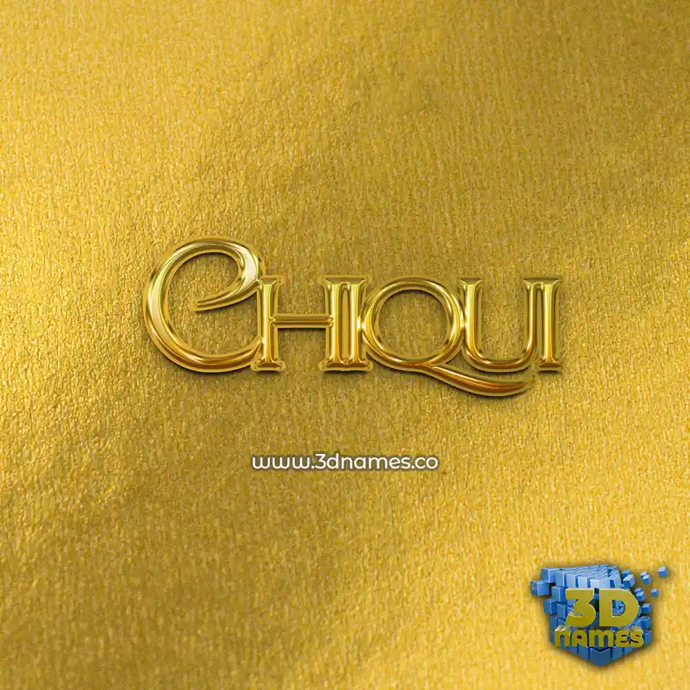 chiqui in All Gold style - 3D name wallpaper