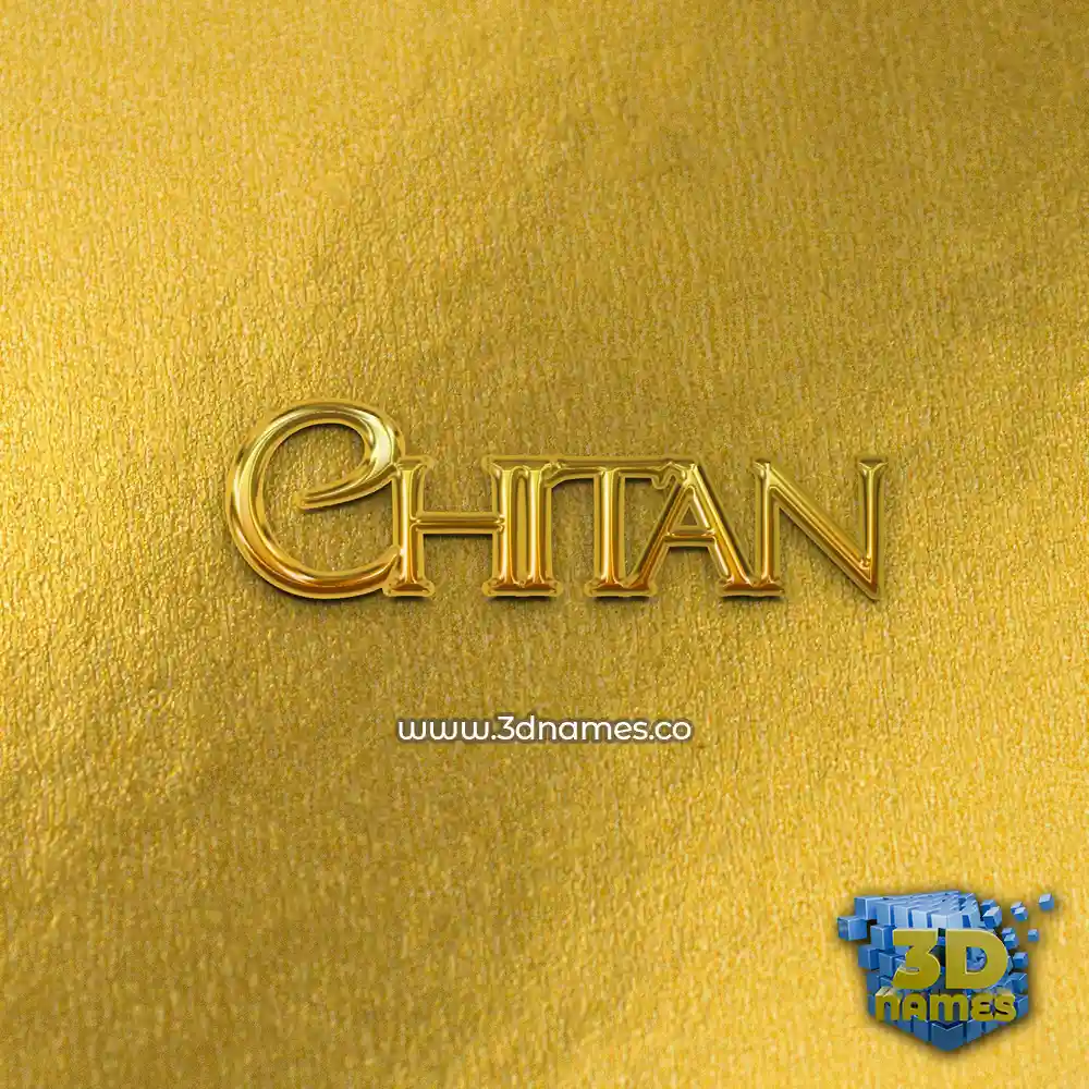 chitan in All Gold style - 3D name wallpaper