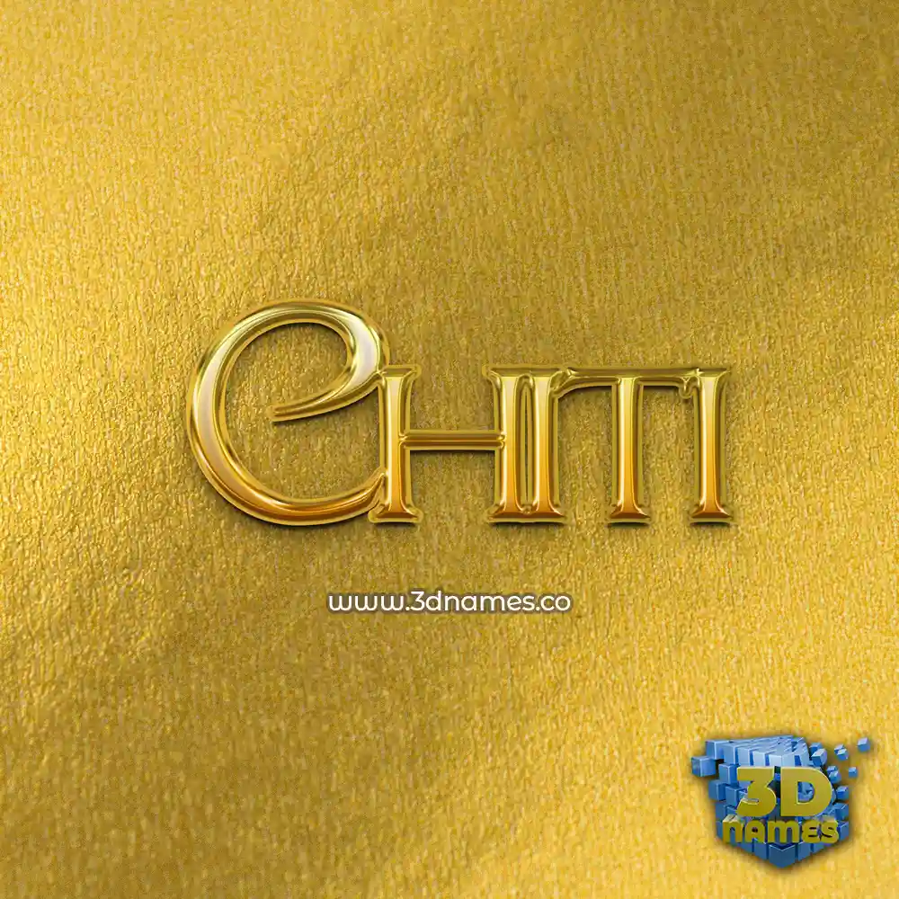 chiti in All Gold style - 3D name wallpaper