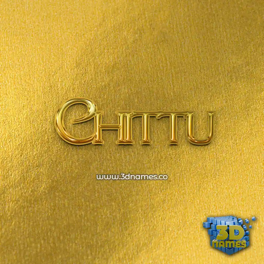 chittu in All Gold style - 3D name wallpaper
