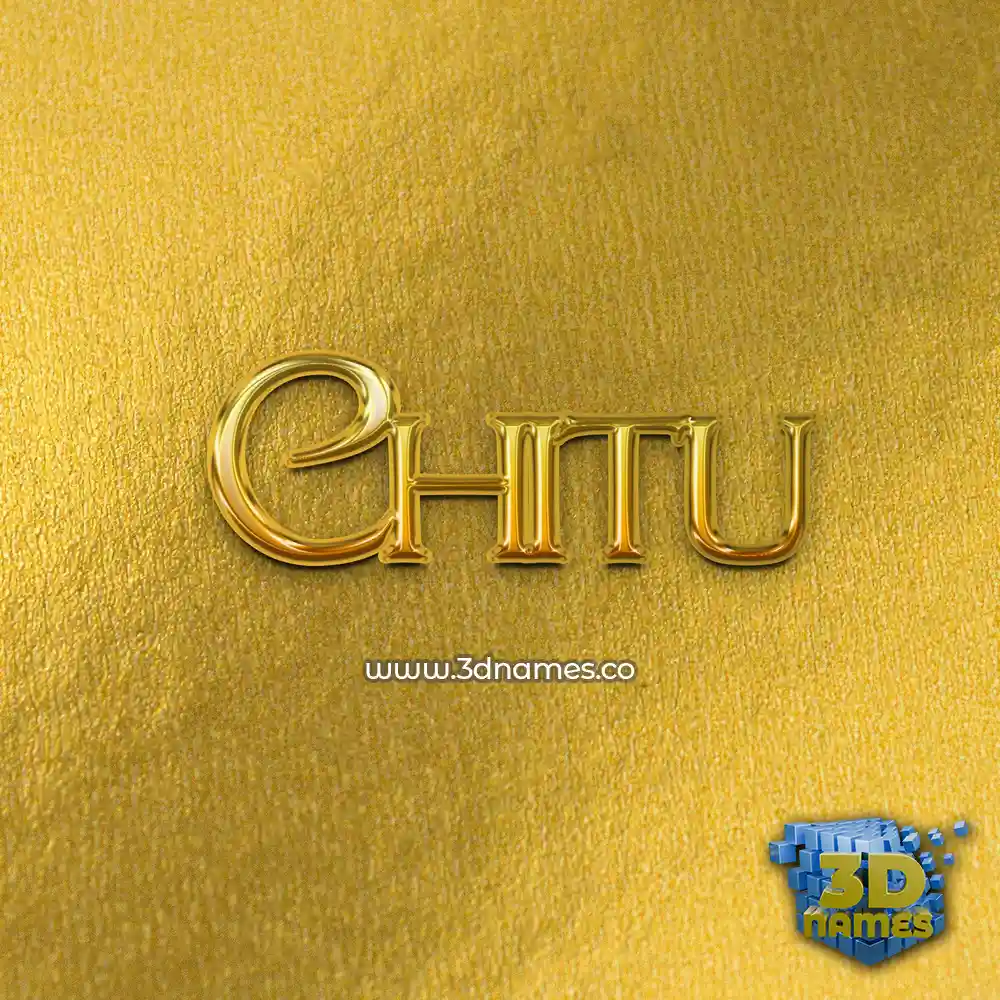 chitu in All Gold style - 3D name wallpaper