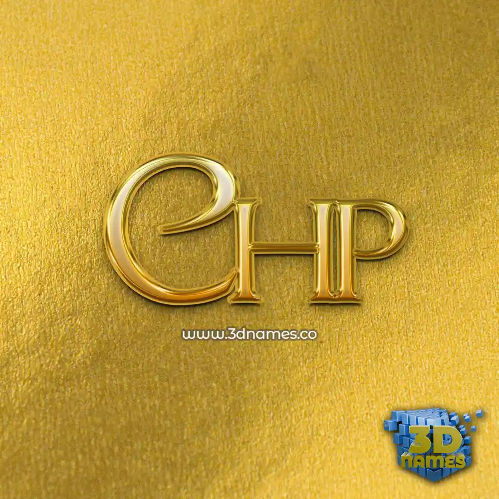 chp in All Gold style - 3D name wallpaper