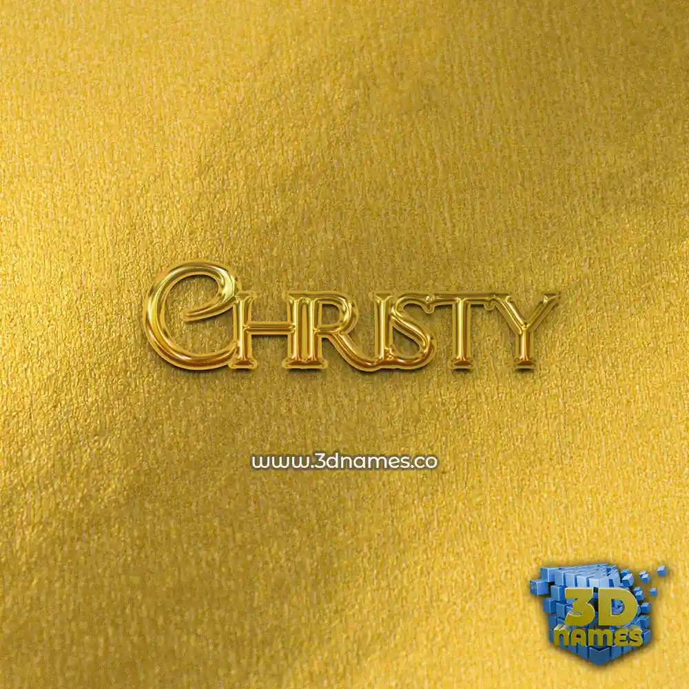 christy in All Gold style - 3D name wallpaper