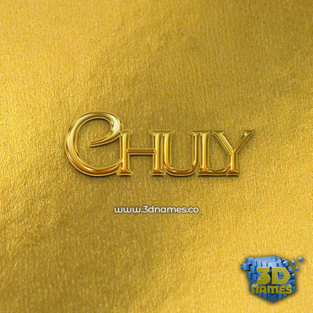 chuly in All Gold style - 3D name wallpaper