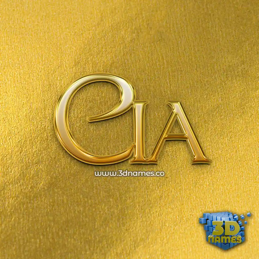 cia in All Gold style - 3D name wallpaper