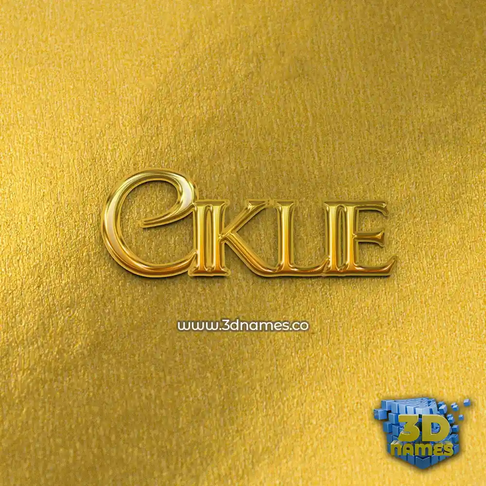 ciklie in All Gold style - 3D name wallpaper