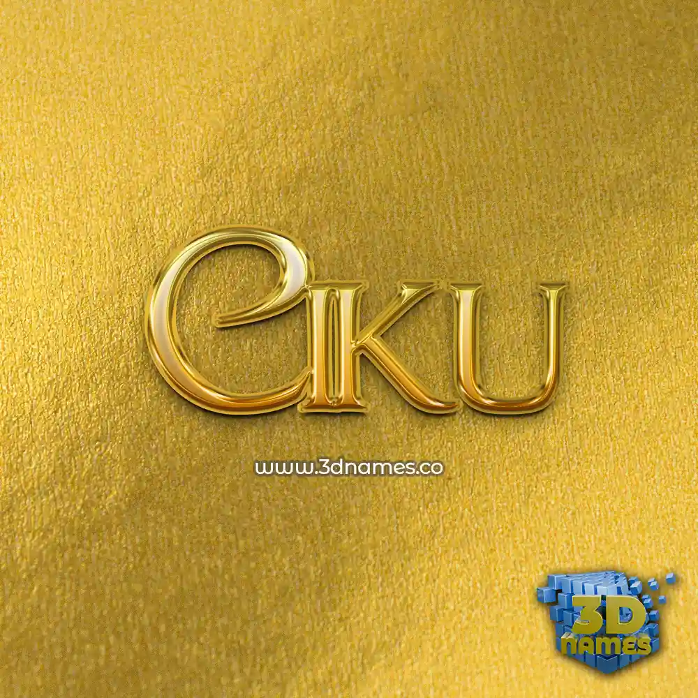 ciku in All Gold style - 3D name wallpaper