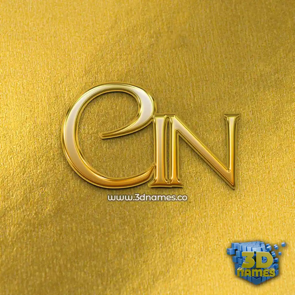 cin in All Gold style - 3D name wallpaper
