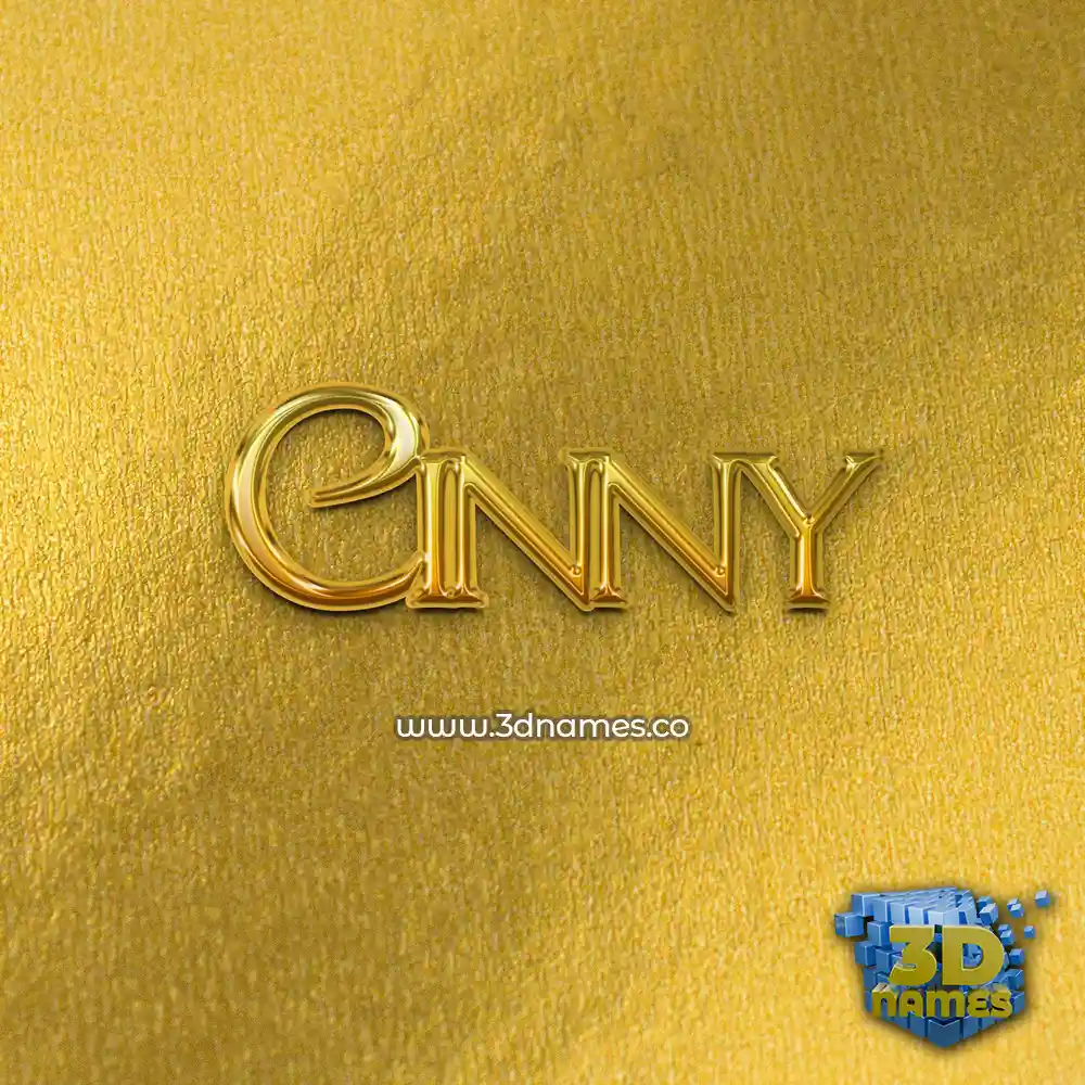 cinny in All Gold style - 3D name wallpaper