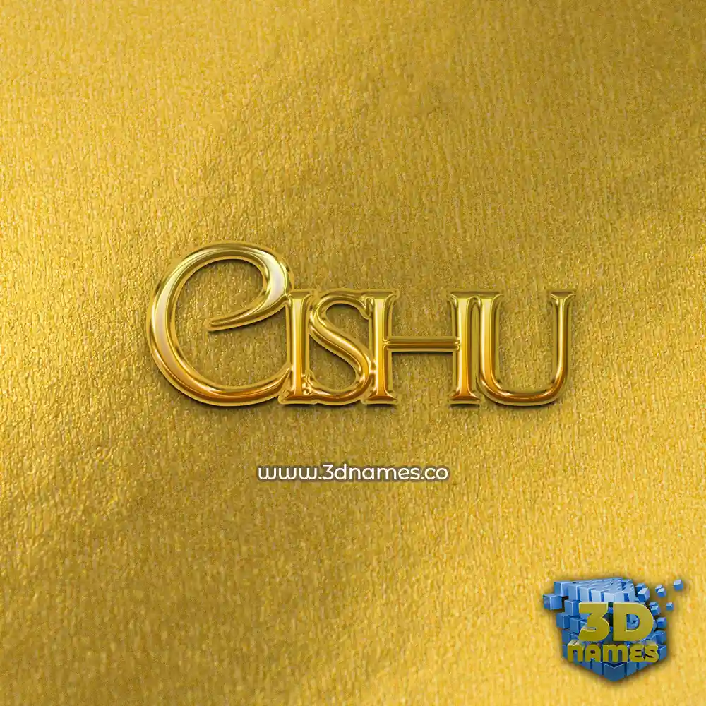 cishu in All Gold style - 3D name wallpaper
