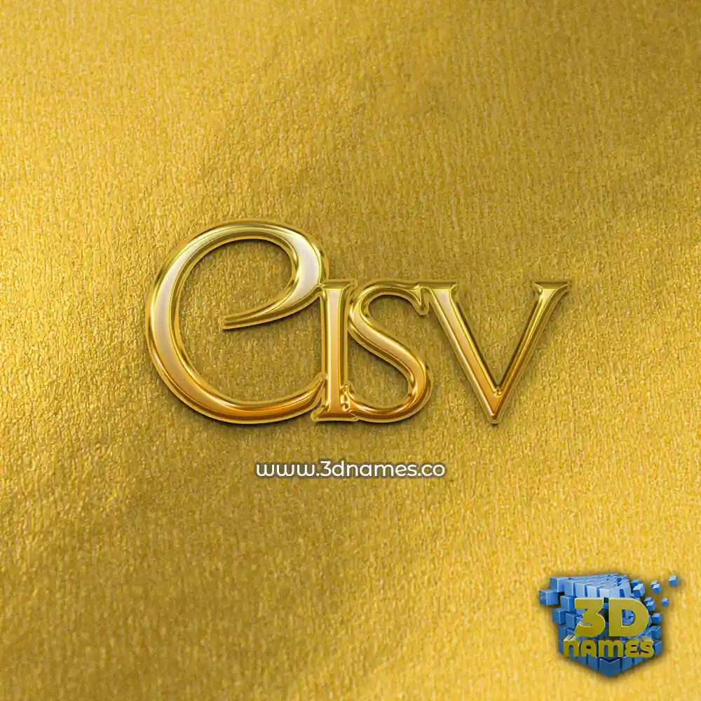 cisv in All Gold style - 3D name wallpaper