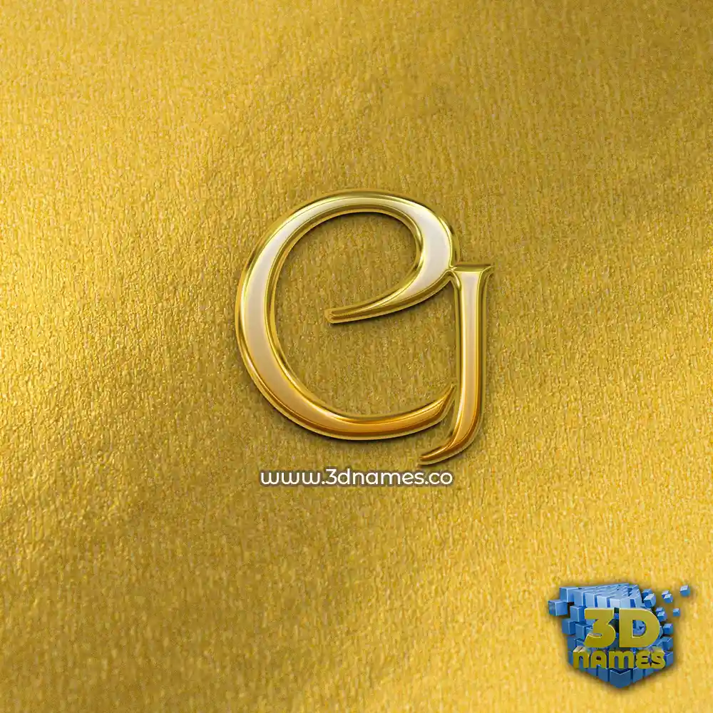 cj in All Gold style - 3D name wallpaper