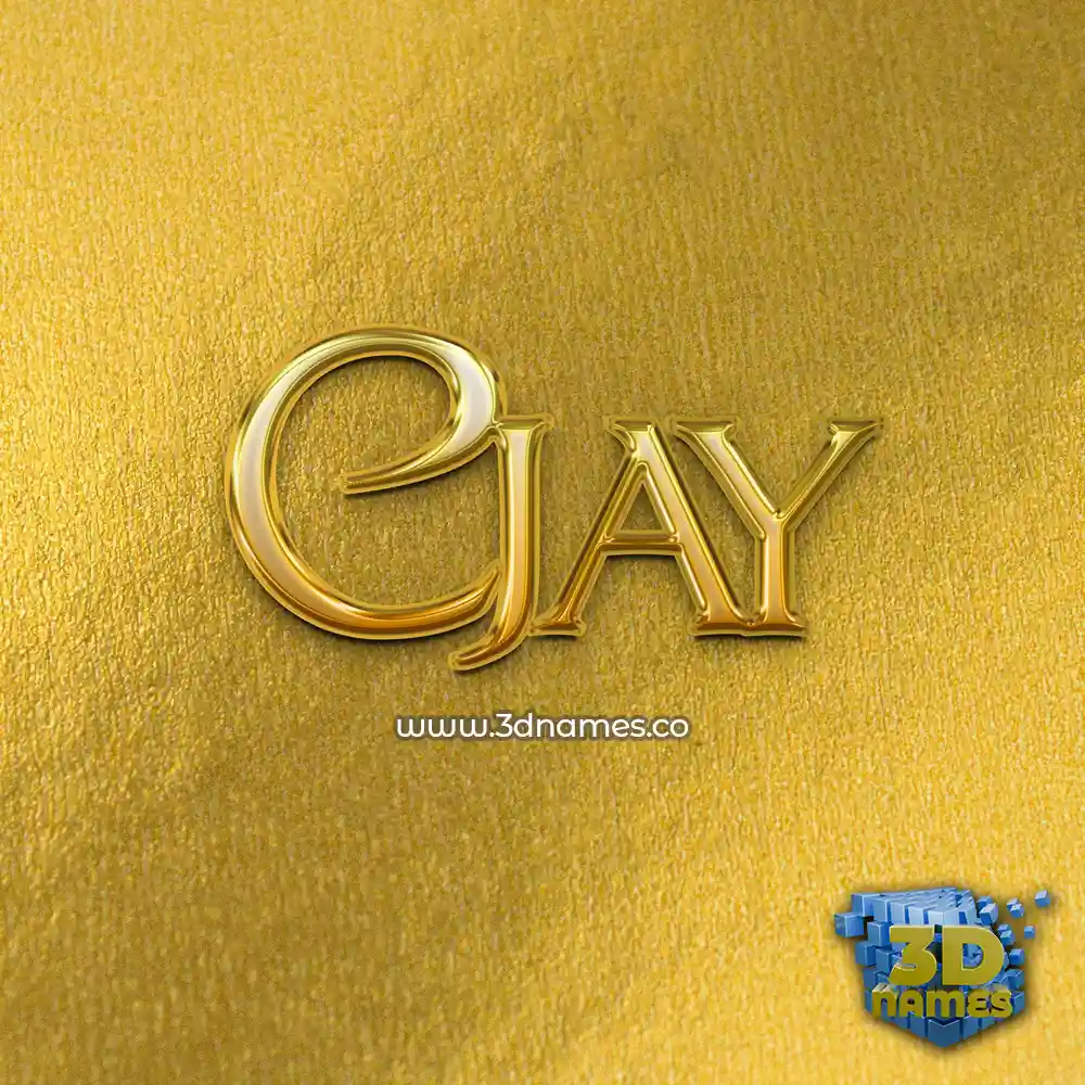 cjay in All Gold style - 3D name wallpaper