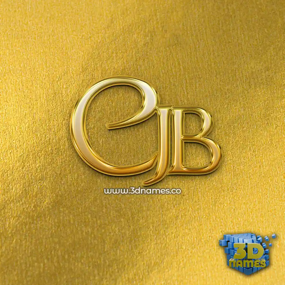 cjb in All Gold style - 3D name wallpaper