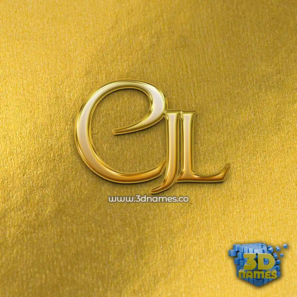 cjl in All Gold style - 3D name wallpaper