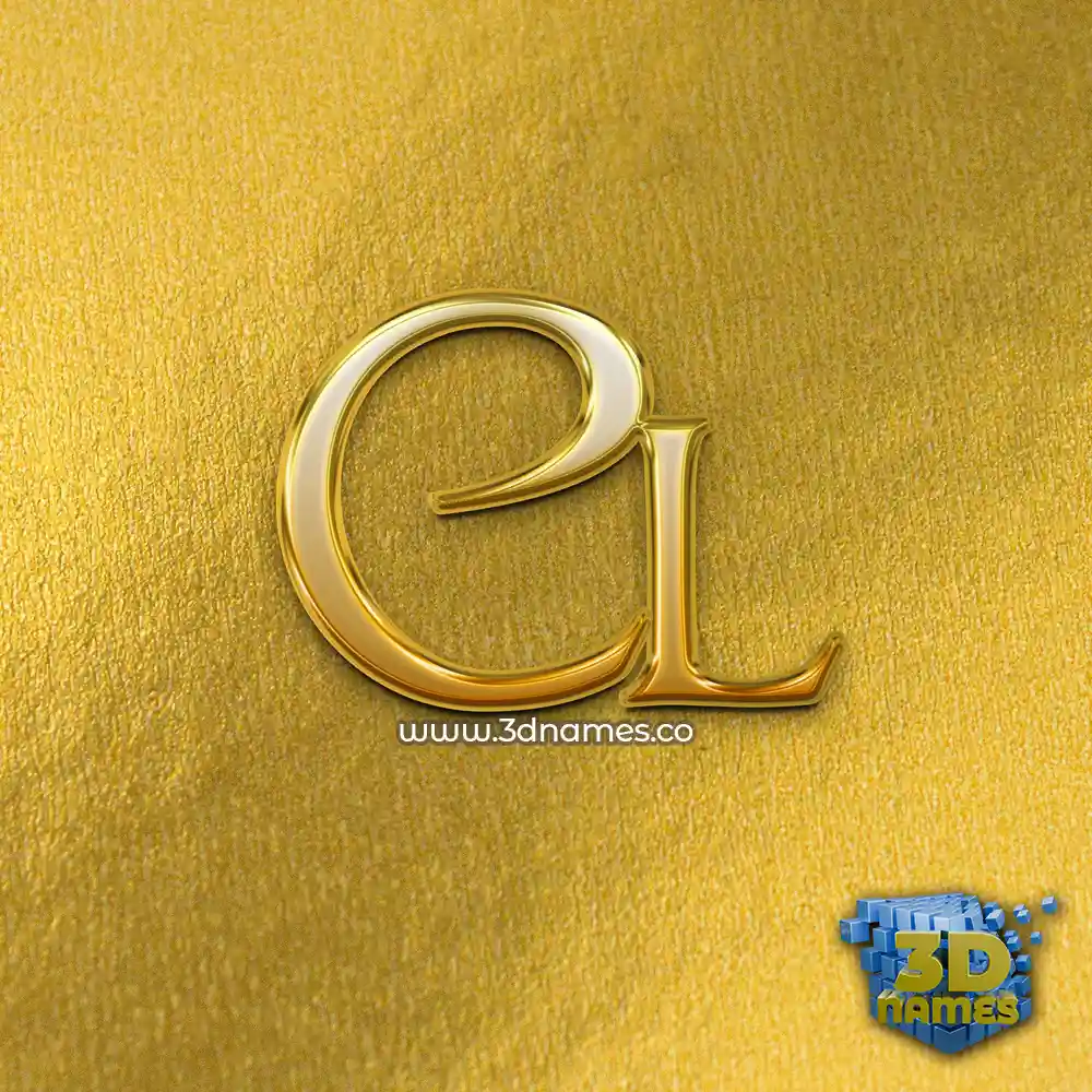 cl in All Gold style - 3D name wallpaper