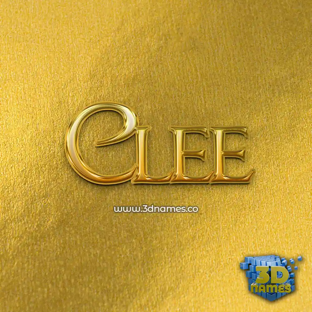 clee in All Gold style - 3D name wallpaper