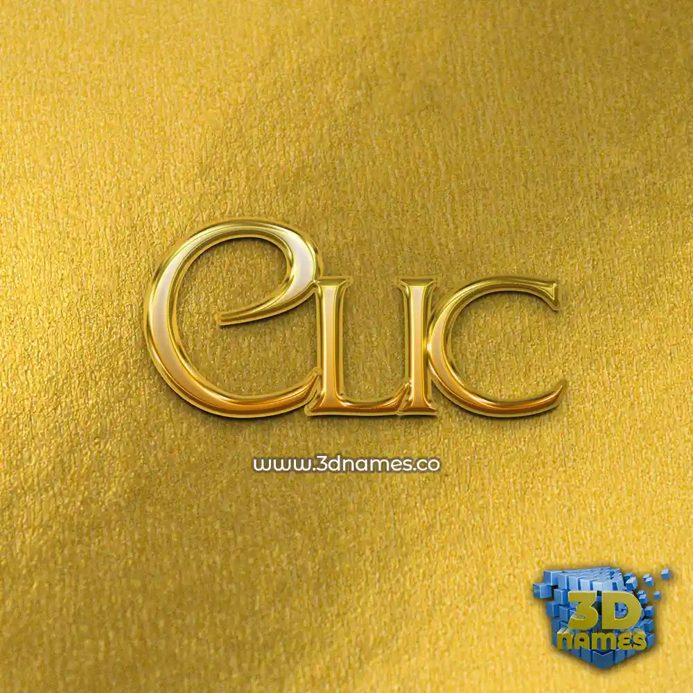 clic in All Gold style - 3D name wallpaper