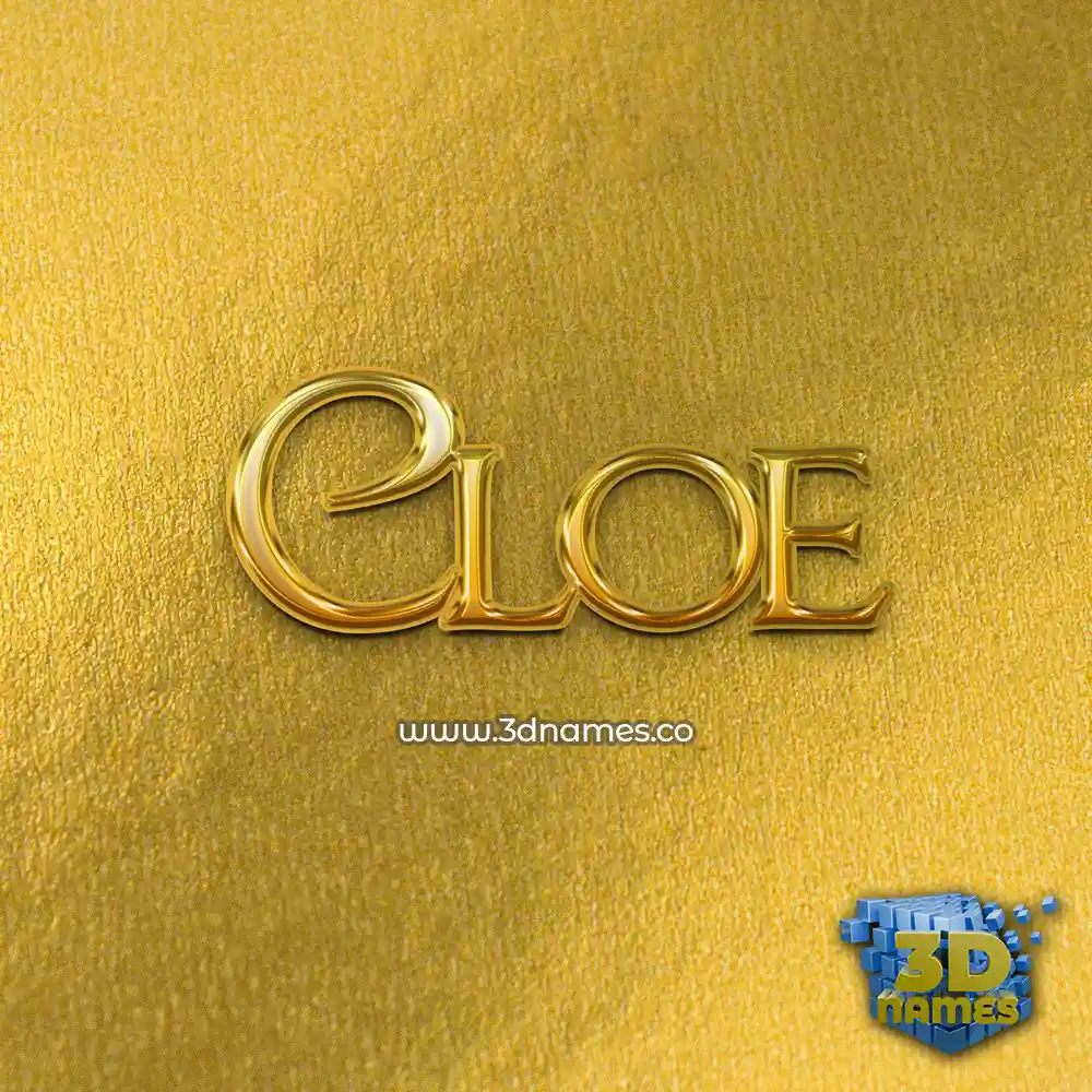 cloe in All Gold style - 3D name wallpaper