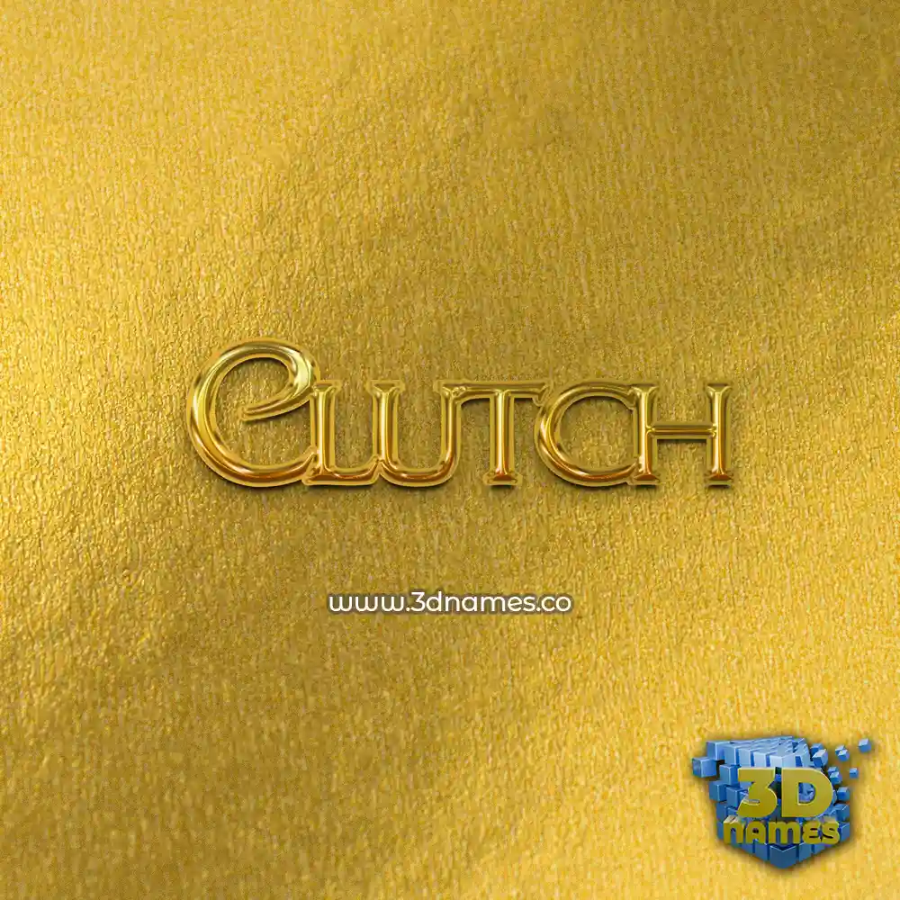 clutch in All Gold style - 3D name wallpaper