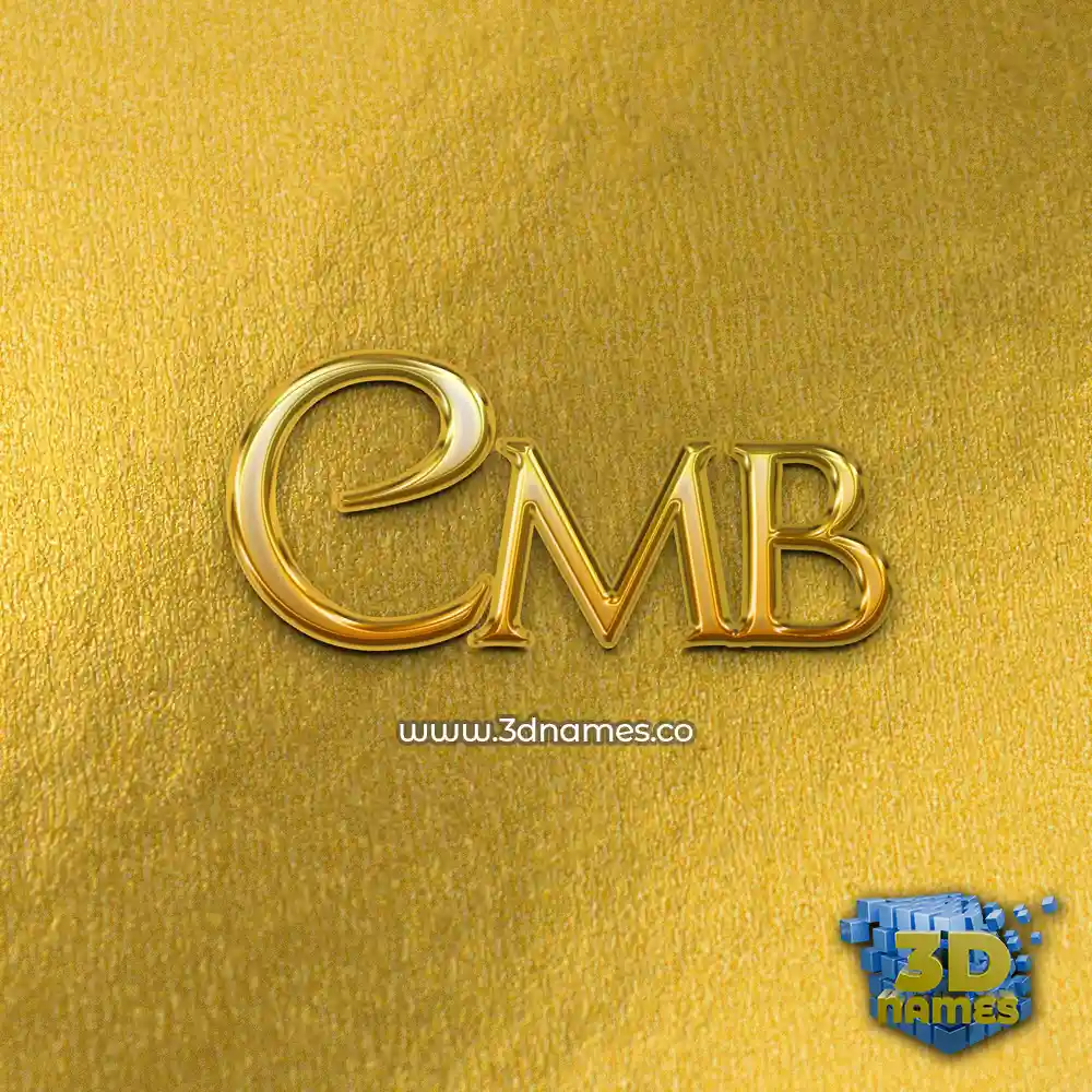 cmb in All Gold style - 3D name wallpaper