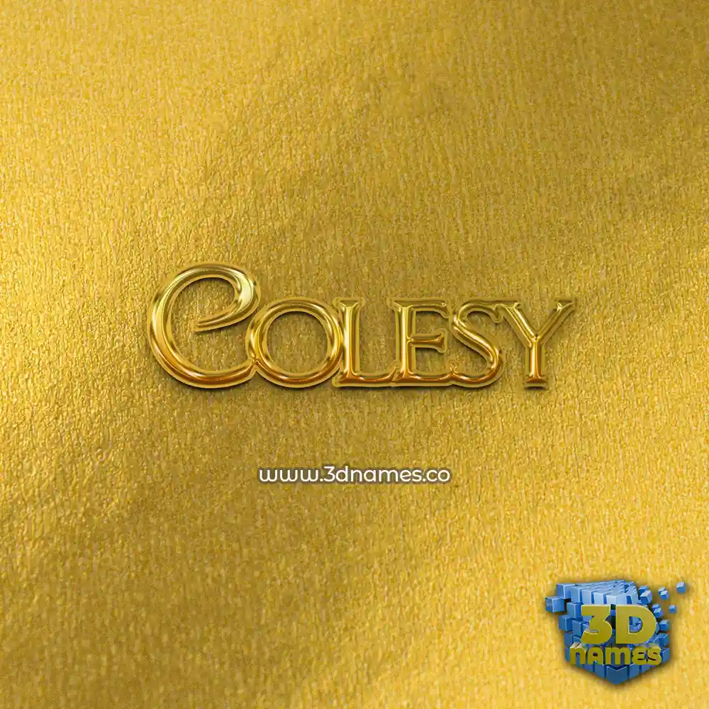colesy in All Gold style - 3D name wallpaper
