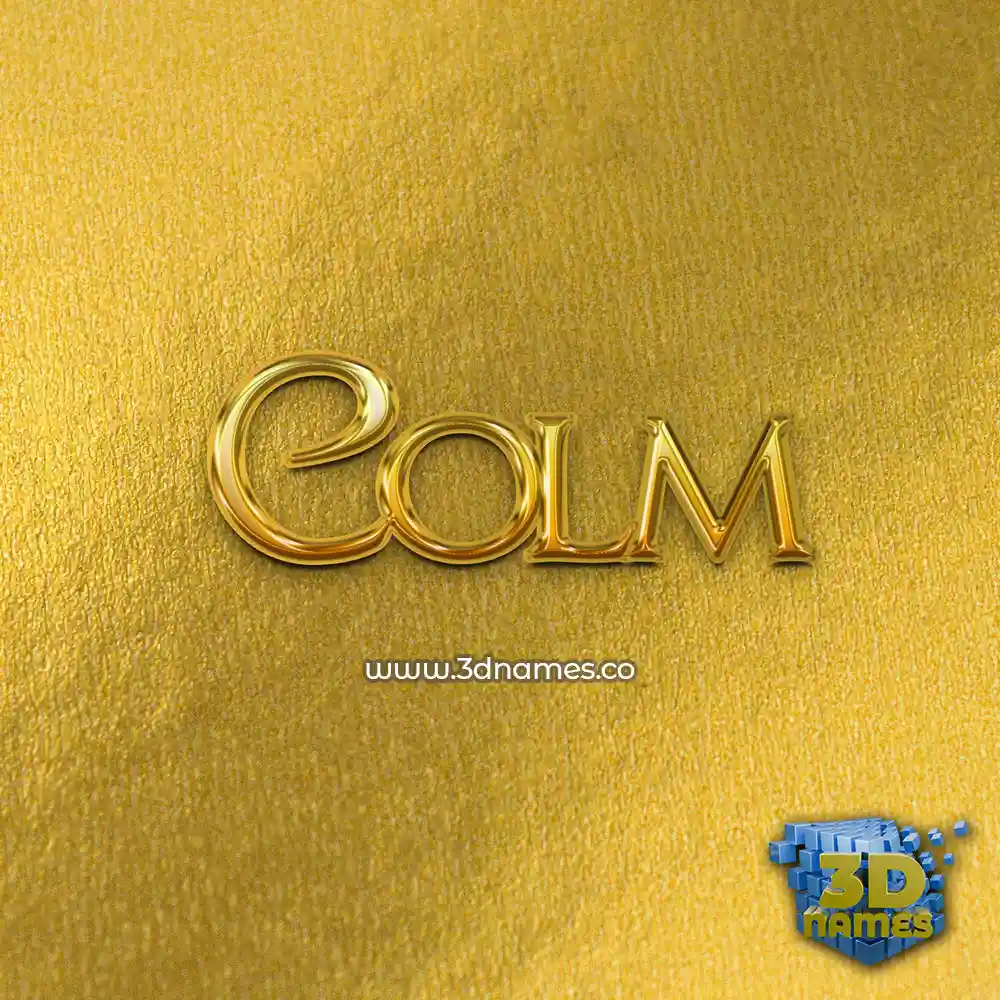 colm in All Gold style - 3D name wallpaper
