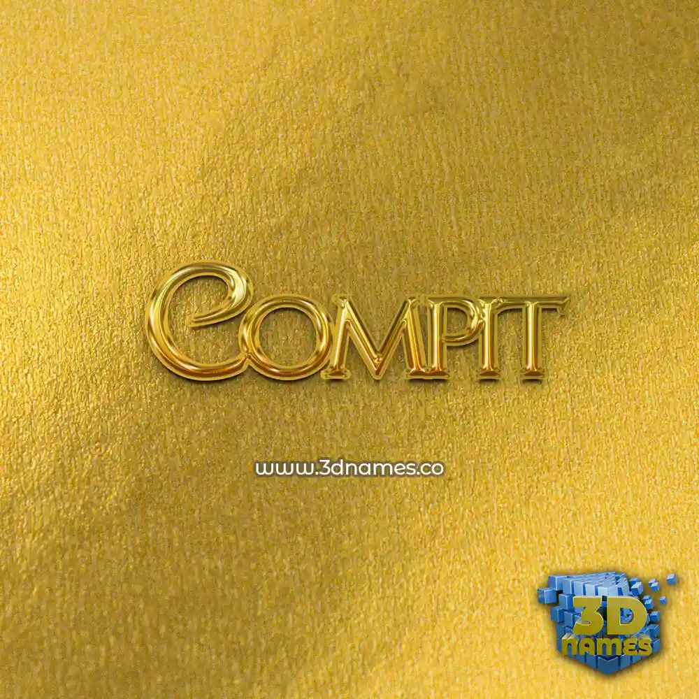 compit in All Gold style - 3D name wallpaper