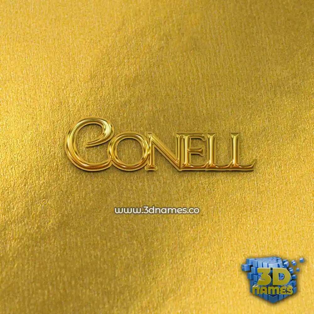 conell in All Gold style - 3D name wallpaper