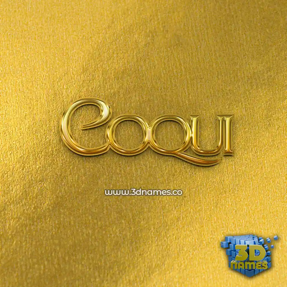 coqui in All Gold style - 3D name wallpaper