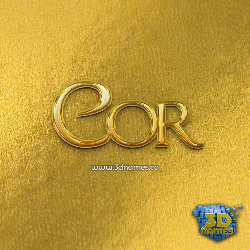 cor in All Gold style - 3D name wallpaper